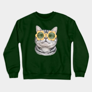 Mellow Yellow Cat Crewneck Sweatshirt